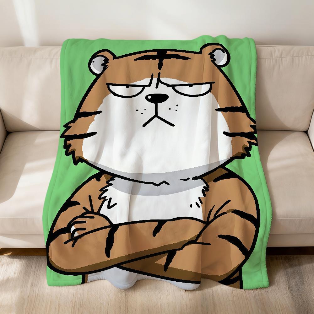 Cute Funny Tiger Crocodile Capybara Flannel Soft Warm Plush Blanket Sofa Living Room Pet Hogar Bedroom Gift Home Car Portable