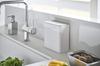 Yamazaki Magnetic & Sink Door Trash Can, White, Approx. W17 x D9.5 x H17cm, Plate, Magnetic, with Lid, Trash Can 4701