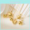 Elegant Heartshaped Necklace Stainless Steel Lockbone Chain For Ladies