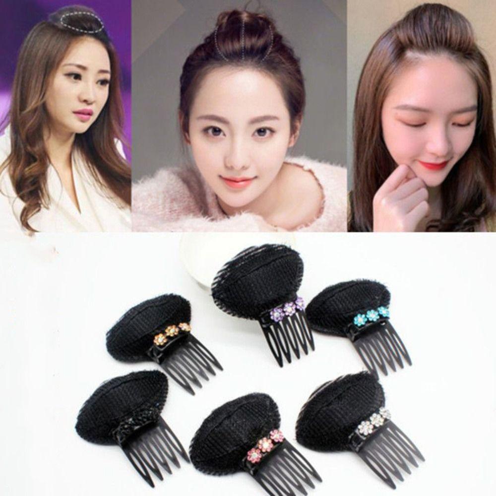 Flower DIY Hair Styling Tool Invisible Hair Base Elegant Bun Bump It Up Volume Hair Base  Girl