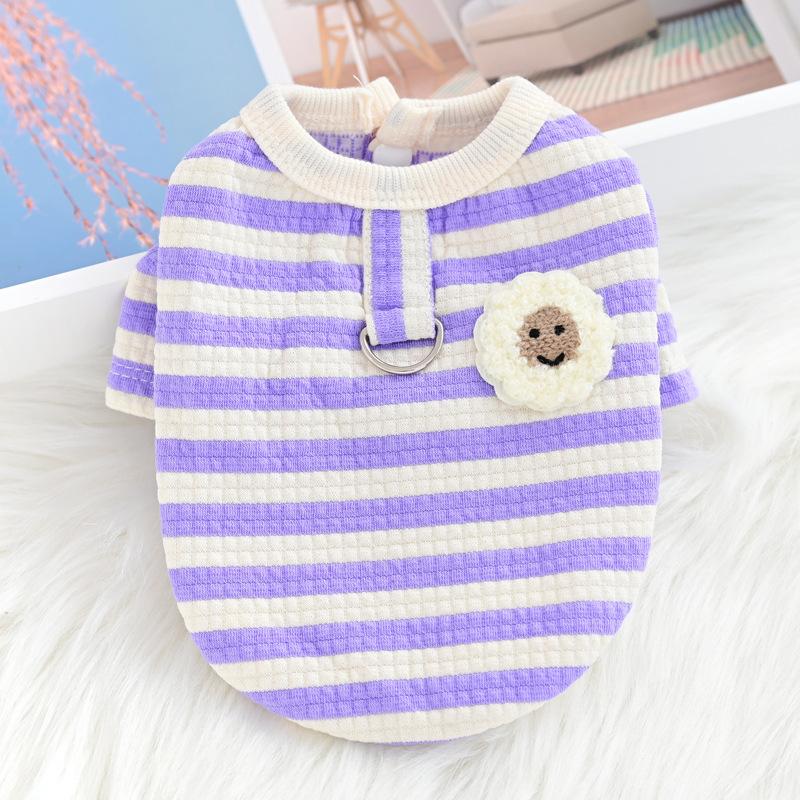 

Полосатый Домашний Кот Маленькая Собака Собачья Одежда Тяговые Двуноги Весна Осень Весна Лето XXL