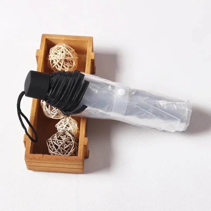 8-bone Transparent Umbrella with Automatic Folding Thick and Sturdy Clear Umbrella Light Travel Umbrella Elegant Rain Gear