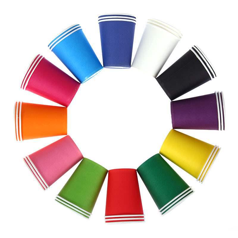 DIY Colored Paper Cups for Kids' Crafts – 10 Vibrant Colors, Thickened for Durability