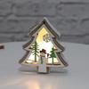 Christmas Light Luminous Ornament Wooden Christmas Tree Hanging Pendant Decor