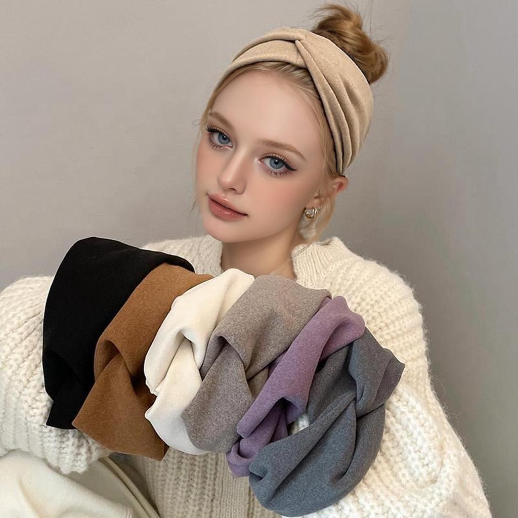Autumn And Winter Daily Wear Wde Edged Face Wash Headband For Women Fashion Hairband Hair Accessories