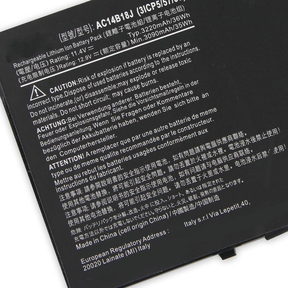 Rechargeable Lithium Battery For Acer Aspire E11 ES1-311 ES1-511 ES1-512 MS2394 EX2519 N15W4 V3-111P CB3-531 AC14B18J AC14B13J Laptop Battery