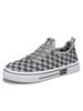 Spring New Men's Fashion All-match Breathable Flying Mesh Surface Sports Casual Plaid Board Shoes Anti-slip Wear