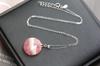 KOUOKU Old Inca Rose Pendant Necklace K18 Gold Plated Silver S925 Engraved Ring Metal Allergy Friendly Natural Stone Power Stone [K Memories]