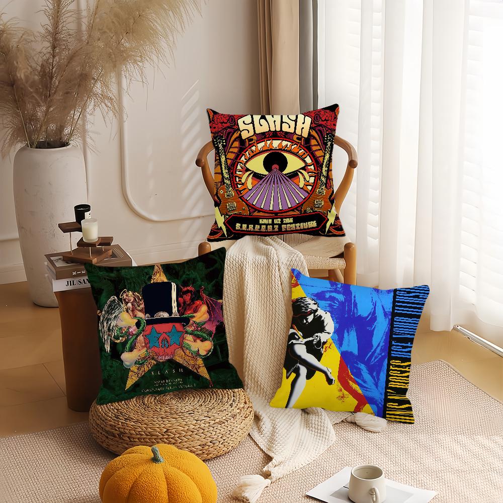 Guitarist S-Slash Pillow Case Applicable Space For Guest Rooms Interiors Cars Office House Decoration
