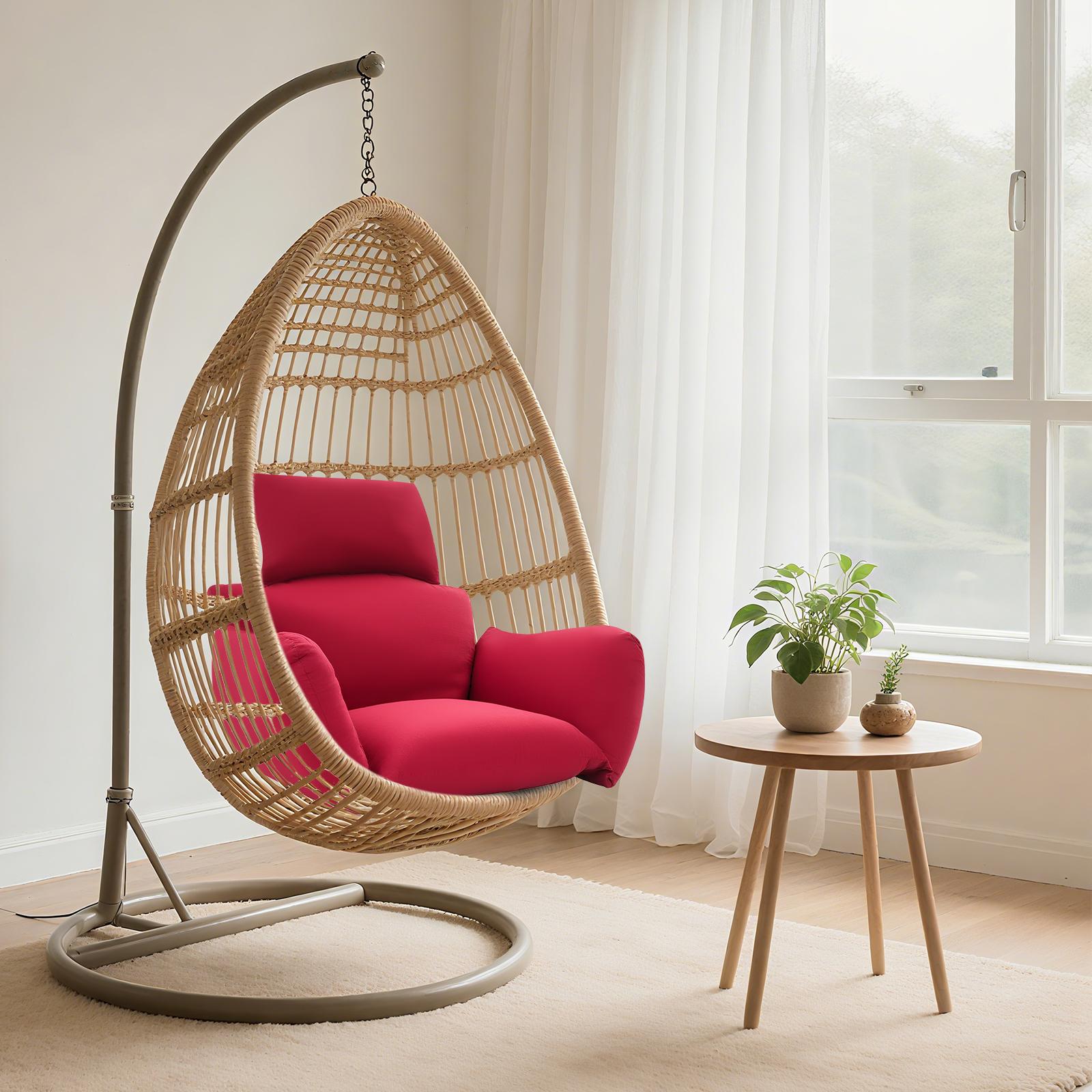 

Бордовая Уютная Одноместная Подвесная Подушка для Сиденья-Качели с Чехлом на Молнии, Эргономичная Поддержка для Внутреннего Кресла-Яйца и Уличной Подвесной Корзины бордовый