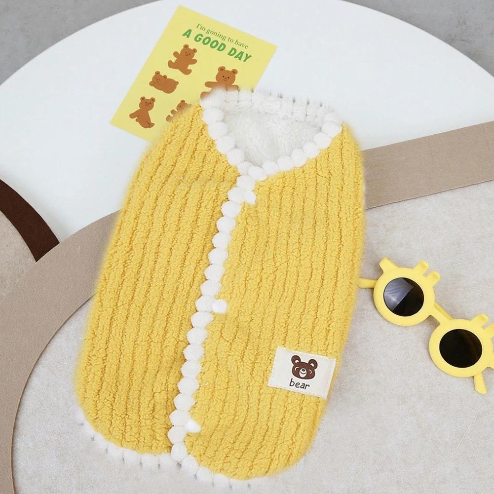 

Warm Soft Dog Coat Vest for Winter Small Mid Size Dogs Teddy Chihuahua French Bulldog Puppy Cat Friendly Clothing (Yellow,S) жёлтый