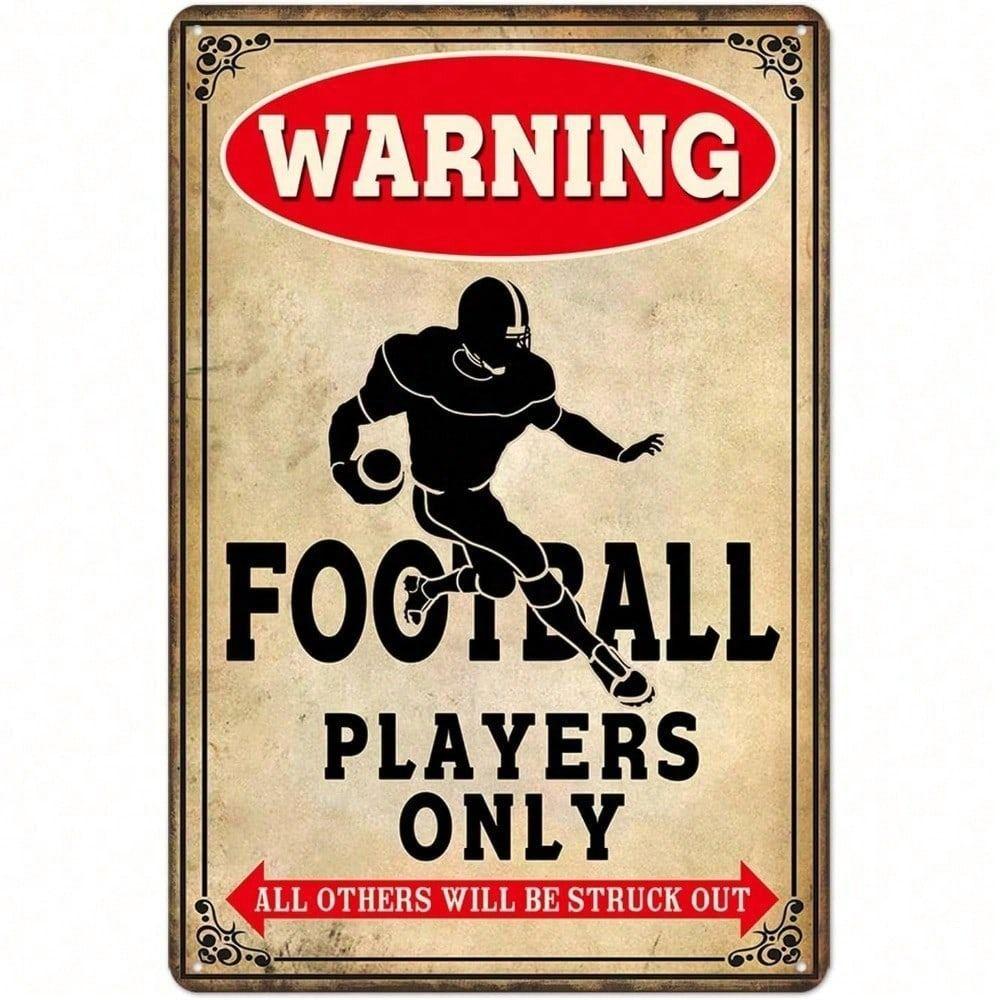 Vintage Sport Metal Tin Sign Football Theme Decoration 20x30cm