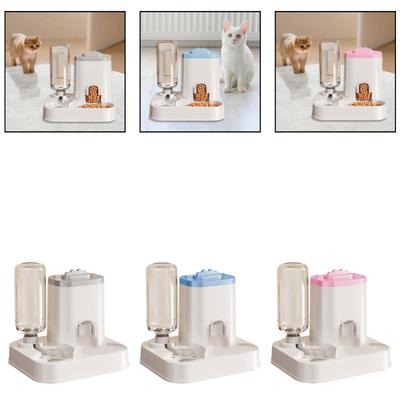 Large Stable Food Feeder and Waterer Automatic Bowl Pet Water Dispenser for Dog Cat Home Travel Feeding