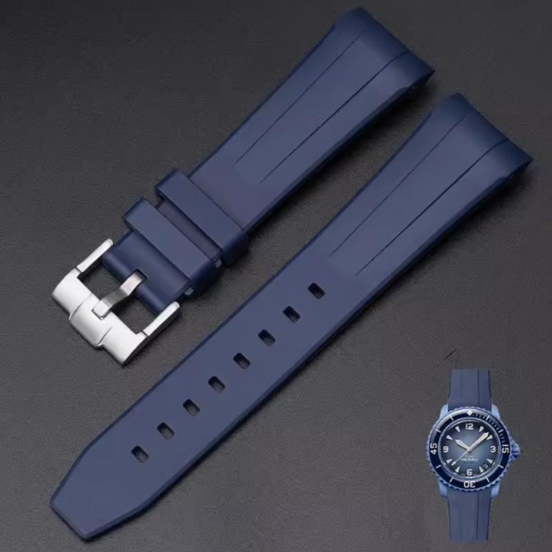 

Silicone Band for Rolex GMT Submariner Diver 20mm watch strap FKM rubber bracelet for Omega X Swatch Men Women Curved wristband 20mm