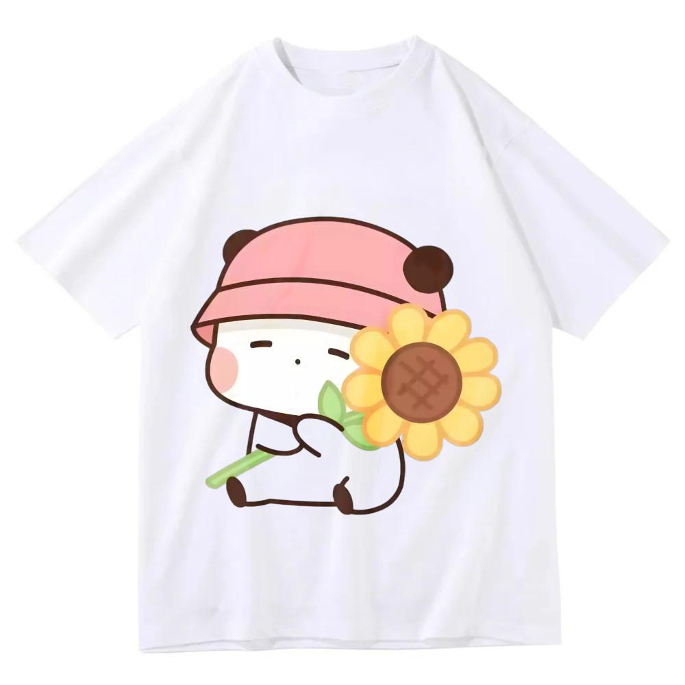 Bubu Dudu T-Shirt Damen Designer Anime Niedliches Mädchen Muster Lustiges Harajuku T-Shirt Sommer Lässig Atmungsaktives Lockeres Oberteil