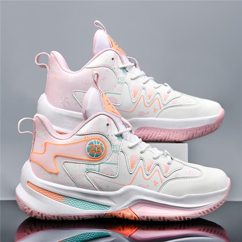 2026 New Women and Men Basketball Sneakers Shock-Absorbant Basketball Shoes Comfortable Outdoor Sneakers Mandarin Duck Shoes