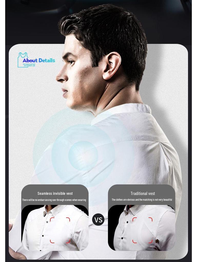 Чоловіча безшовна майка-борцівка з льодяного шовку