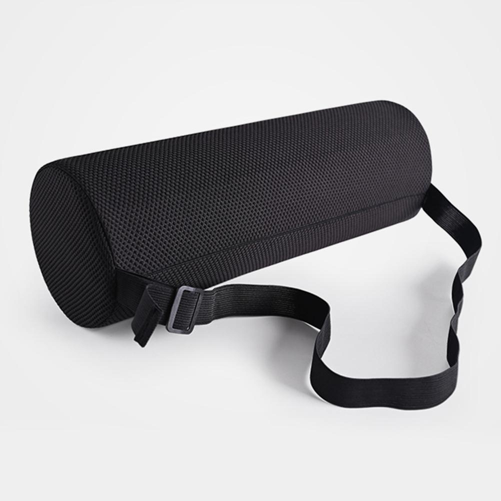 Adjustable Memory Foam Lumbar Support Pillow High Density Mesh Fabric Back Rest Chair Car Seat Elastic Bands Sturdy Buckles Home
