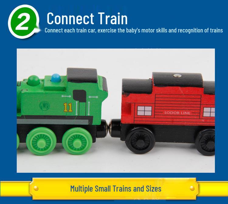 Magnetic Thomas the Tank Engine Wooden Train Set with Cake Party Decorations