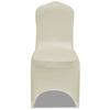 Housse de chaise - Crème - 6 pièces - Extensible - Lavable - Intérieur