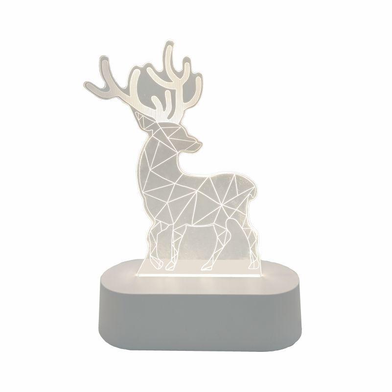 3D Acrylic Night Light: Creative Three-Color Table Lamp for Bedroom and Gifts