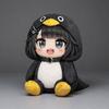 Figurka Pingwin Gugu Gaga Wersja Q 5 cm Lalki Flokowane Urocza Anime Obudowa Komputera Stacjonarnego Kreskówkowa Dekoracja Zabawki Niespodzianki