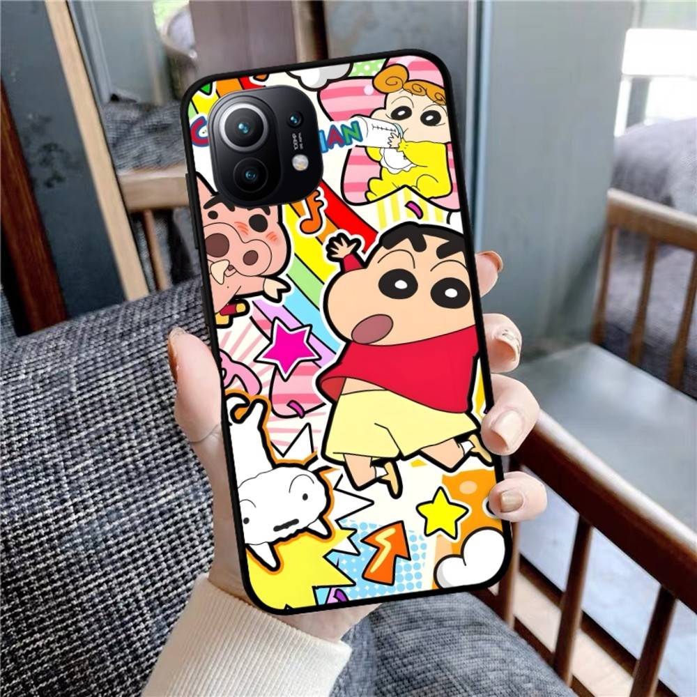 Crayons Shin-chan Phone Case For Xiaomi Mi 5X 8 9 10 11 12 lite pro 10T PocoX3pro PocoM3 Note 10 pro lite
