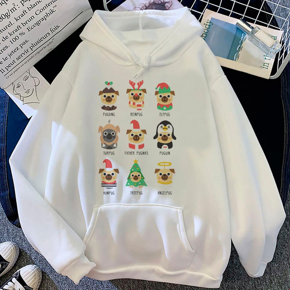 Mops Hoodies Frauen Unisex Langarm Top Anime Harajuku koreanischen Stil zieht Frauen Unisex 90er Jahre Kapuze