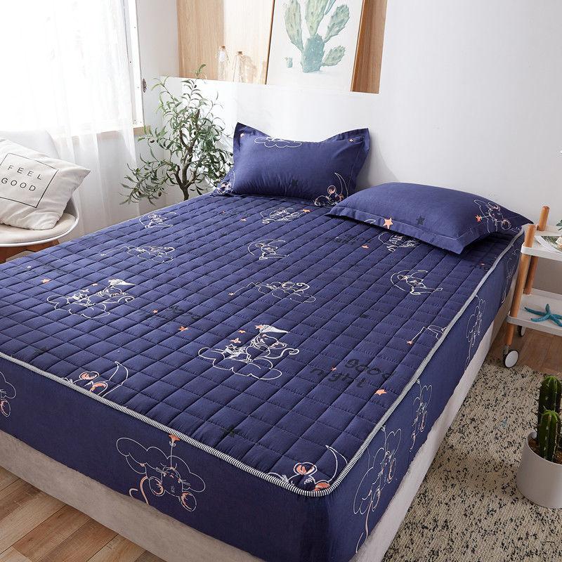 Ensfarget vattert madrasstrekk King Queen Twin All-inclusive Sengebeskyttelsestrekk Anti-midd Sengetrekk Ingen putevar