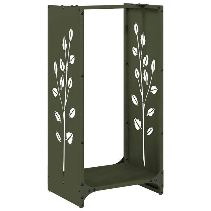 VidaXL Firewood Rack Olive Green 40x30x80 Cm, Fireplace Log Holder, Log Holder, Log Rack 864222