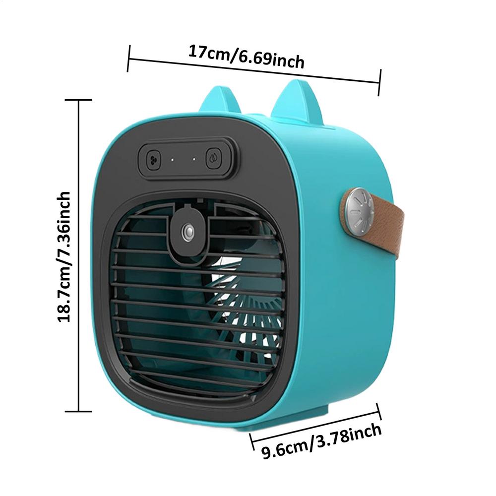 Air Cooler Portable Air Conditioner Small Cooling Device with 3 Wind Speeds for Camping Outdoor Dormitories Children's Room