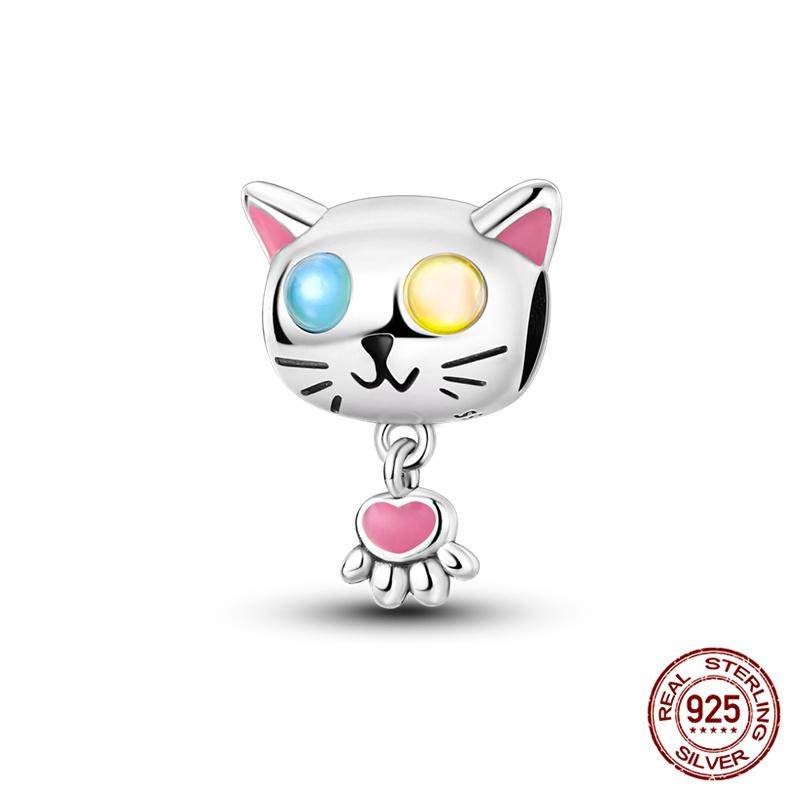 Originale Eulenperlen, 100 % Kupfer, Glückskatzen-Elefanten-Anhänger, passend für Originalarmbänder, DIY-Schmuckherstellung, Geschenk für Frauen