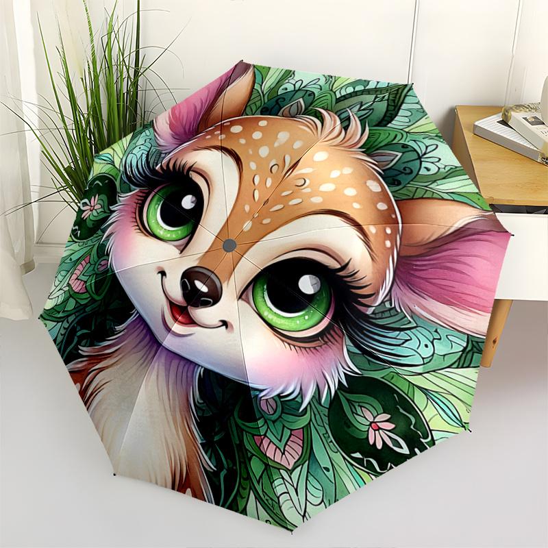 

1pc Forest Friends Festival Umbrella, Auto-Open Close Gear with Foldable Design, Perfect for Fans, Travelers, Everyday Use - Ideal Gift!C005