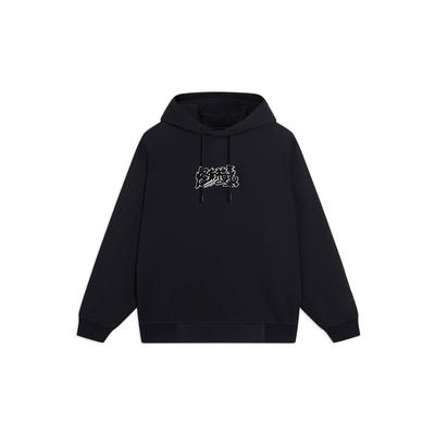 Li-Ning Pure Color Pullover Long Sleeve Sweatshirt Unisex Tops Black AWDT347-3