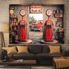 Historic Route 66 Gas Pump Backdrop Retro Gas Station Party Photo Background
