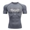 Y2K Compression Shirt Men Fitness Gym Skeleton Sport Running T-Shirt Rashgard Tops Tee Quick Dry Short Sleeve T-Shirt For Men
