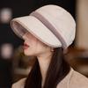Autumn and Winter New Hat Women's Equestrian Hat Outdoor Windproof Warm Retro Newsboy Hat