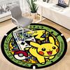 1pc Pikachu Gaming Office Round Area Rug, Indoor Mat Suitable For Office, Under Office Chairs Bedroom Living Room Home Decor, Room Deco
