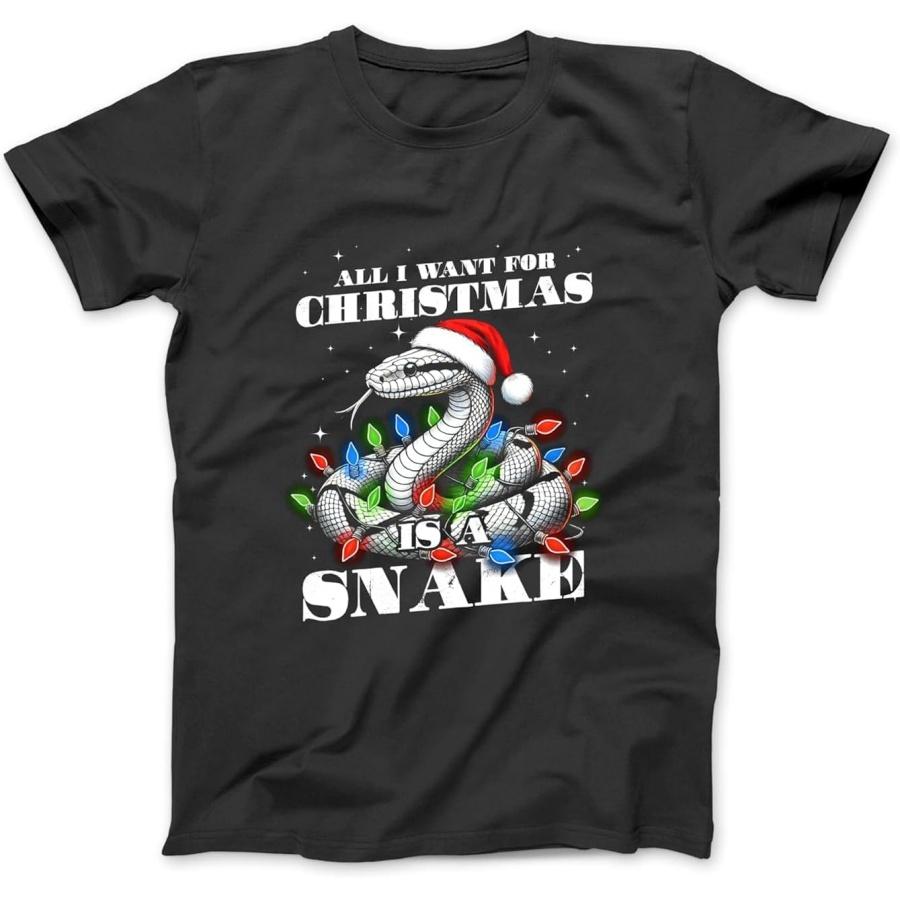 

Funny All I Want for Christmas is a Snake, Reptile Lovers Long Sleeve, T-Shirt, Sweatshirt, Hoodie for Men, Women, Kids Made in Canada Black XXXXXL різнокольоровий