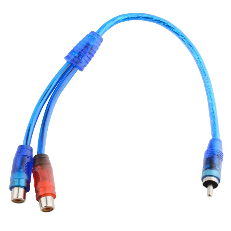 Hochwertiges Auto MP3 Audio Cinch 1 Stecker auf 2 Buchsen Y Splitter Kabel Adapterkabel Konverter Auto Aux Verstärker Auto Lautsprecher Adapter