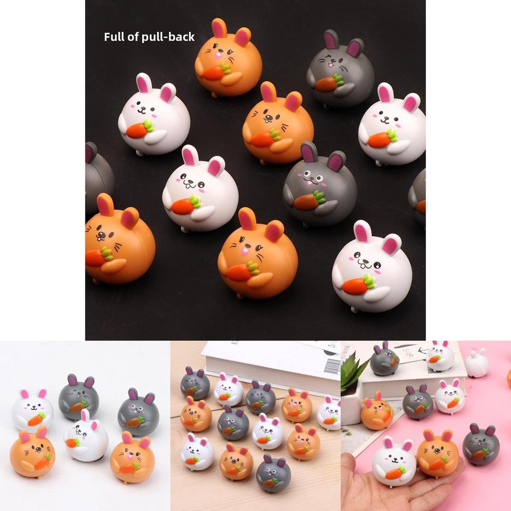 Carrot Rabbit Animal Toy Car With Rebound Mechanism For Toddlers And Gift Giving