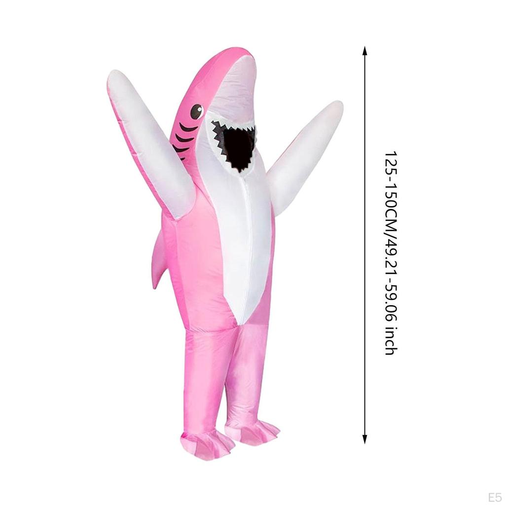 Inflatable Shark Costume Cute Animal for Party Stage Show Blue