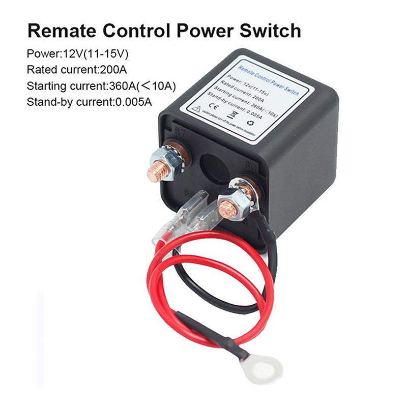 Wireless Remote Control Battery Relay Switch Car Starter, Remote Battery Disconnect Switch, Remote Start & Warm-Up/Cool-Down 12V