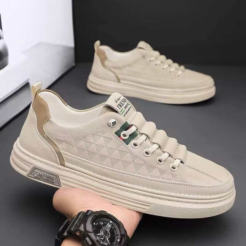 Spring Men's Shoes New Breathable Shoes Male Students Trend Versatile White Shoes Men's Sports and Leisure Board Shoes Trendy Shoes