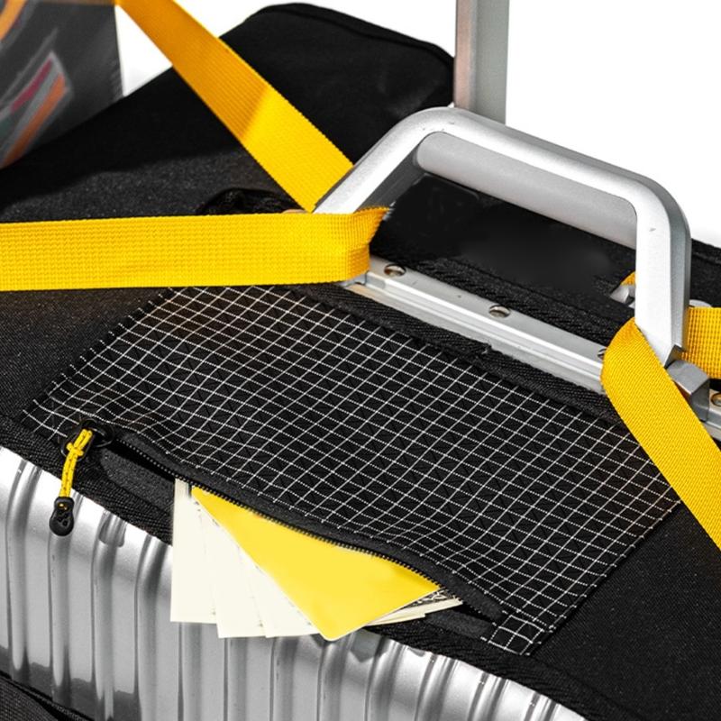 Snowboard Luggage Strap Cover Elastic Pocket Accommodating Various Snowboards Large Side Compartments Travel Storage