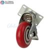 4 Inch Heavy-Duty Universal Caster Wheels - 360° Swivel Silent  Brake Ideal for Furniture Wear-Resistant for Platform Trolley