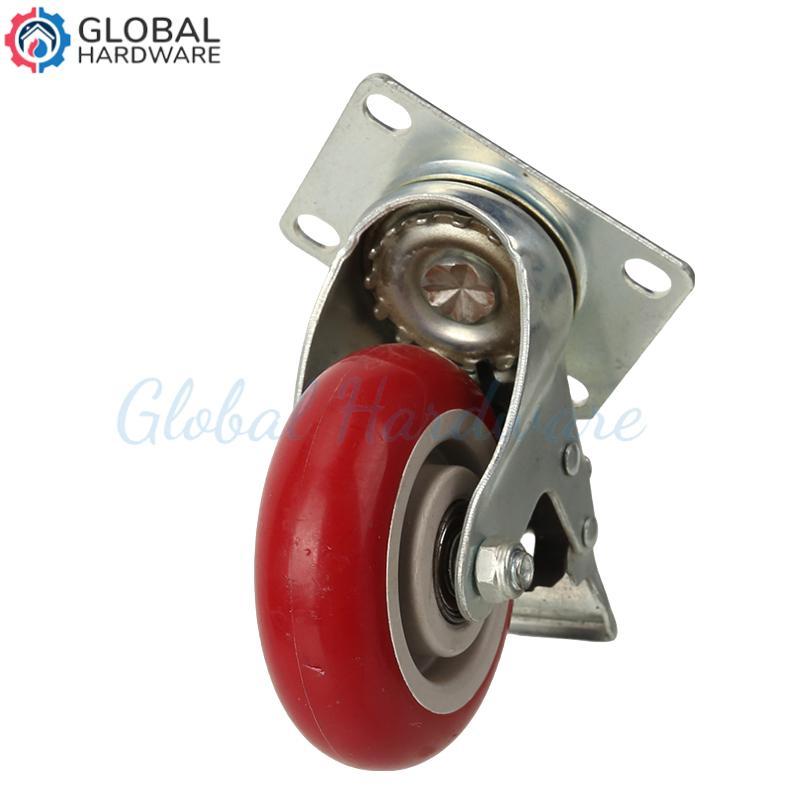 4 Inch Heavy-Duty Universal Caster Wheels - 360° Swivel Silent Brake Ideal for Furniture Wear-Resistant for Platform Trolley