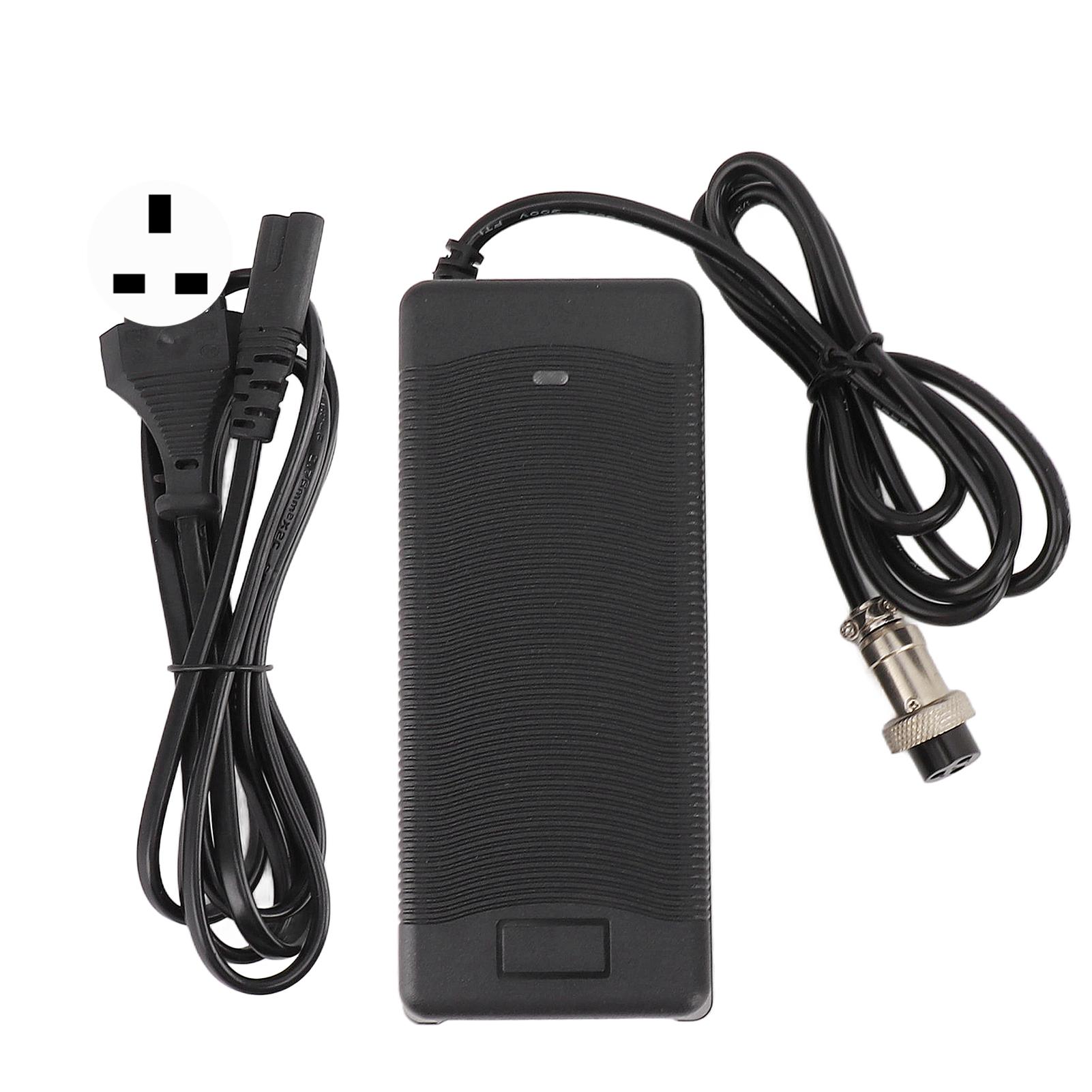 

54.6V 2A Electric Scooter Charger with GX16 Metal Connector Electric Bike Charger Anti Interference Anti Overcharge UK PLUG