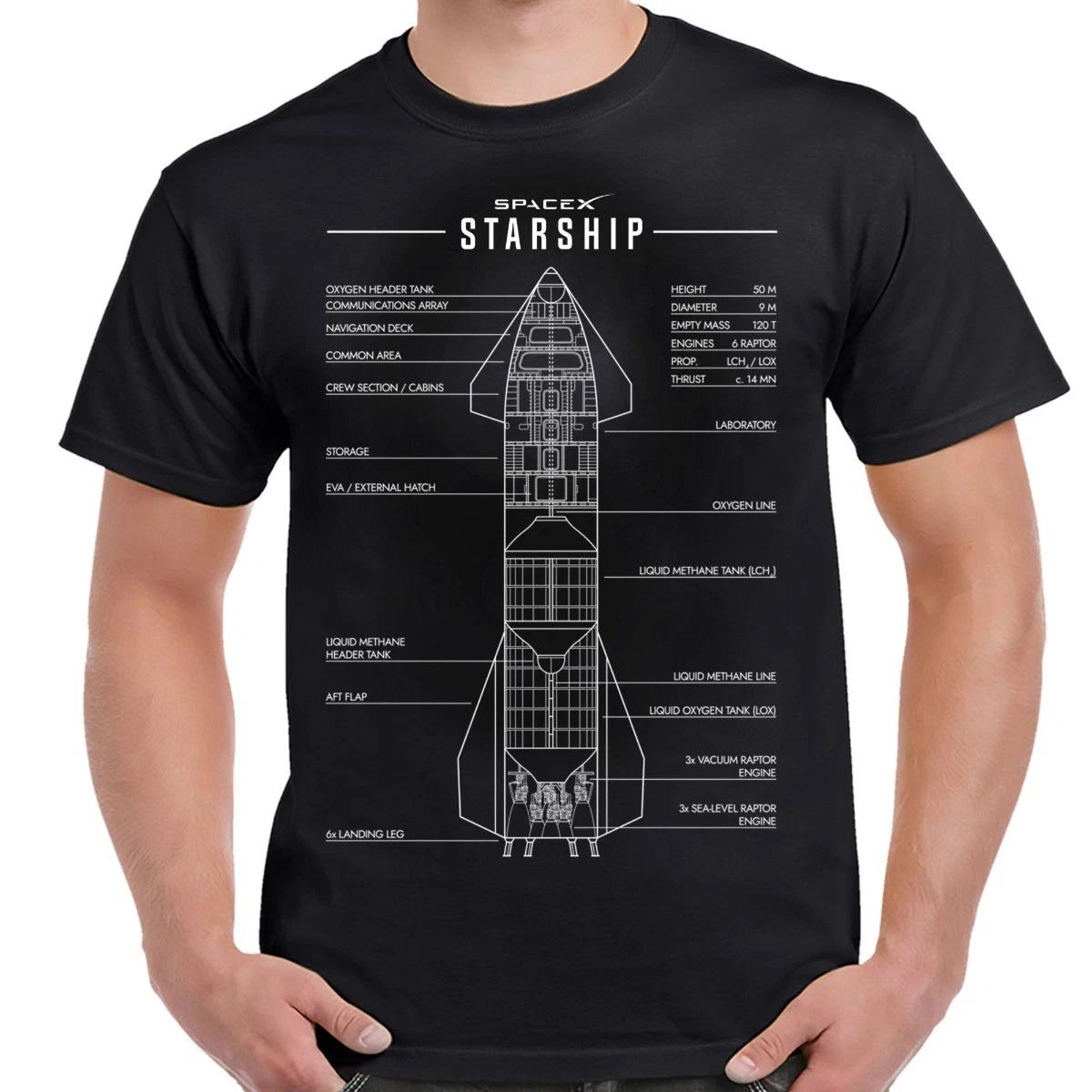 Starship Vehicle Schematic Shirt XXXXL