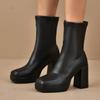 Women's short Martin boots comfortable soft elastic trend non-slip wear-resistant chic hundred outstanding height increase shoes
